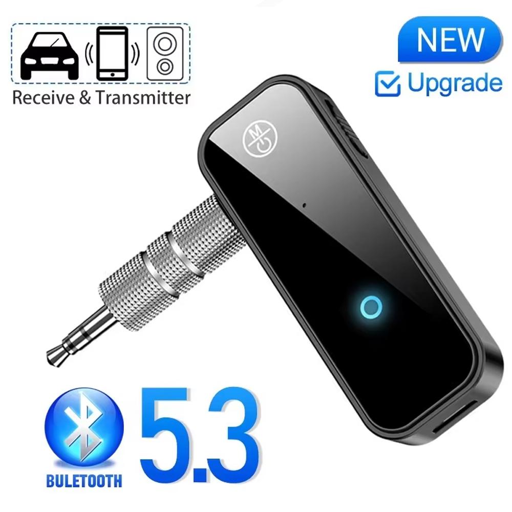 Новый Bluetooth 5.4 Аудио Передатчик Приемник 3,5 мм AUX Стерео Музыка Беспроводной Адаптер С Микрофоном Для ТВ ПК Автомобильный Комплект Динамика Наушников