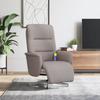 VidaXL Reclining Massage Armchair with Footrest Taupe Fabric 356578