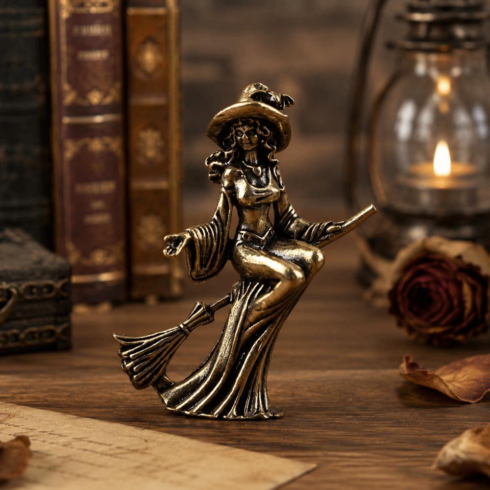 Vintage Magician Statue Home Decoration Desk Ornaments Table Decor Magic Witch Figurine Gift