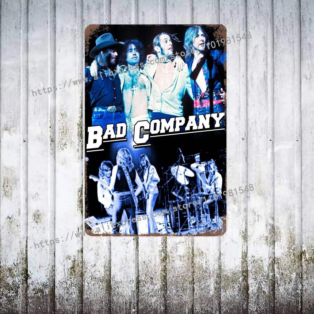 Bad Company Band металлический декор постер винтажная жестяная табличка металлическая табличка декоративная табличка для паба бара мужской пещеры клуба настенное украшение