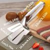 Stainless Steel Kitchen Tongs - Non-Stick, Multi-Use Food Clamp for Steak, Fish & More - Essential Cooking Tool