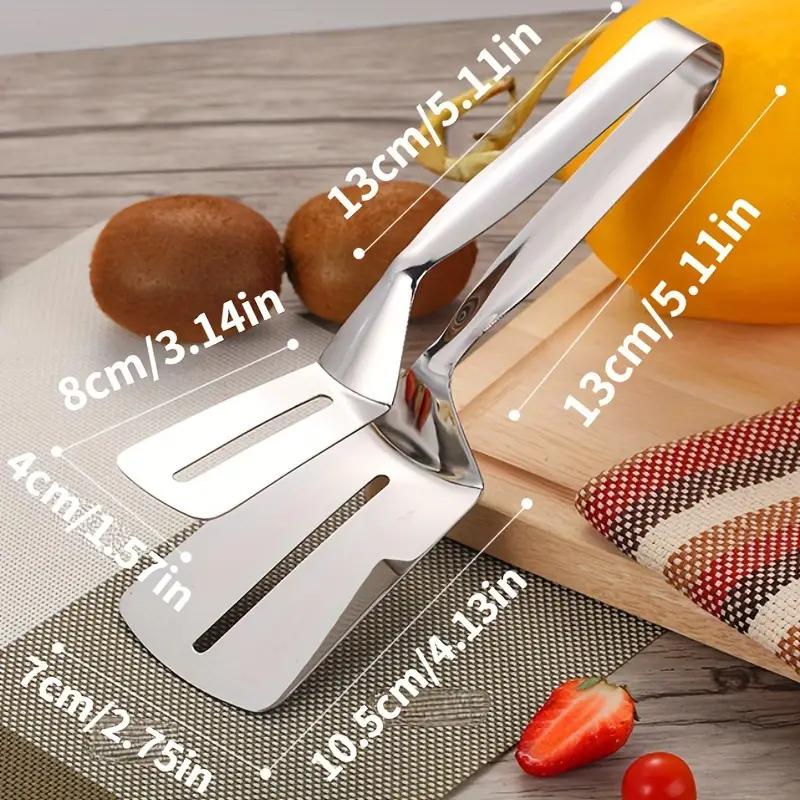 Stainless Steel Kitchen Tongs - Non-Stick, Multi-Use Food Clamp for Steak, Fish & More - Essential Cooking Tool
