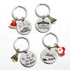 1PC Fashion Santa Claus Handbag Pendants Xmas Tree Cartoon Bell Metal Keyring Christmas Keychain