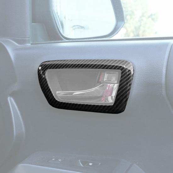 For Toyota Tacoma 2016- Carbon Fiber Interior Door Handle Bowl Cover Trim 4P