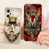 For Realme GT Neo 2 Case Luxury A-Z Letters Fashion Crown 2D Painted Silicone Bumper Cover For Realme GT Neo2 RMX3370 Casing