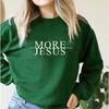 Толстовка «БОЛЬШЕ ИИСУСА» свитшот «Иисус Любовь» Топ на христианской основе, религиозный подарок лучшего друга, женские повседневные хлопковые пуловеры с круглым вырезом