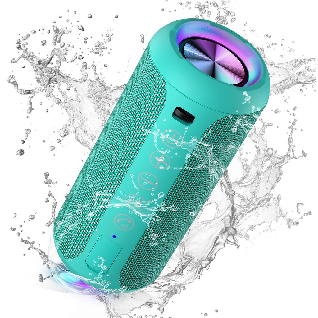 Ortizan Bluetooth Speaker Waterproof IPX7 Wireless 24W Output Bluetooth Speaker Stereo Portable Bluetooth Speaker 30 Hours Continuous Playback Card