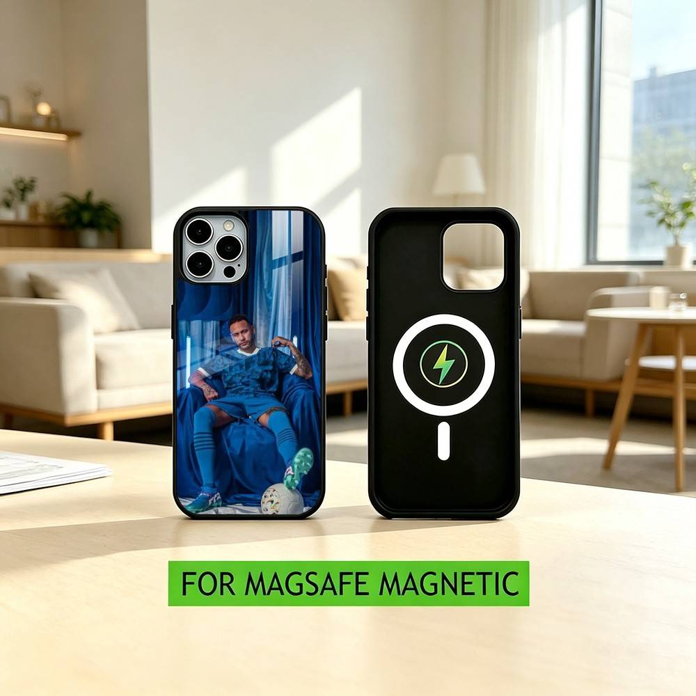 Чехол для телефона N-Neymar J-jr Football 10 для iPhone17,16,15,14,13,12,11 Plus,Pro Магнитный с беспроводной зарядкой Magsafe