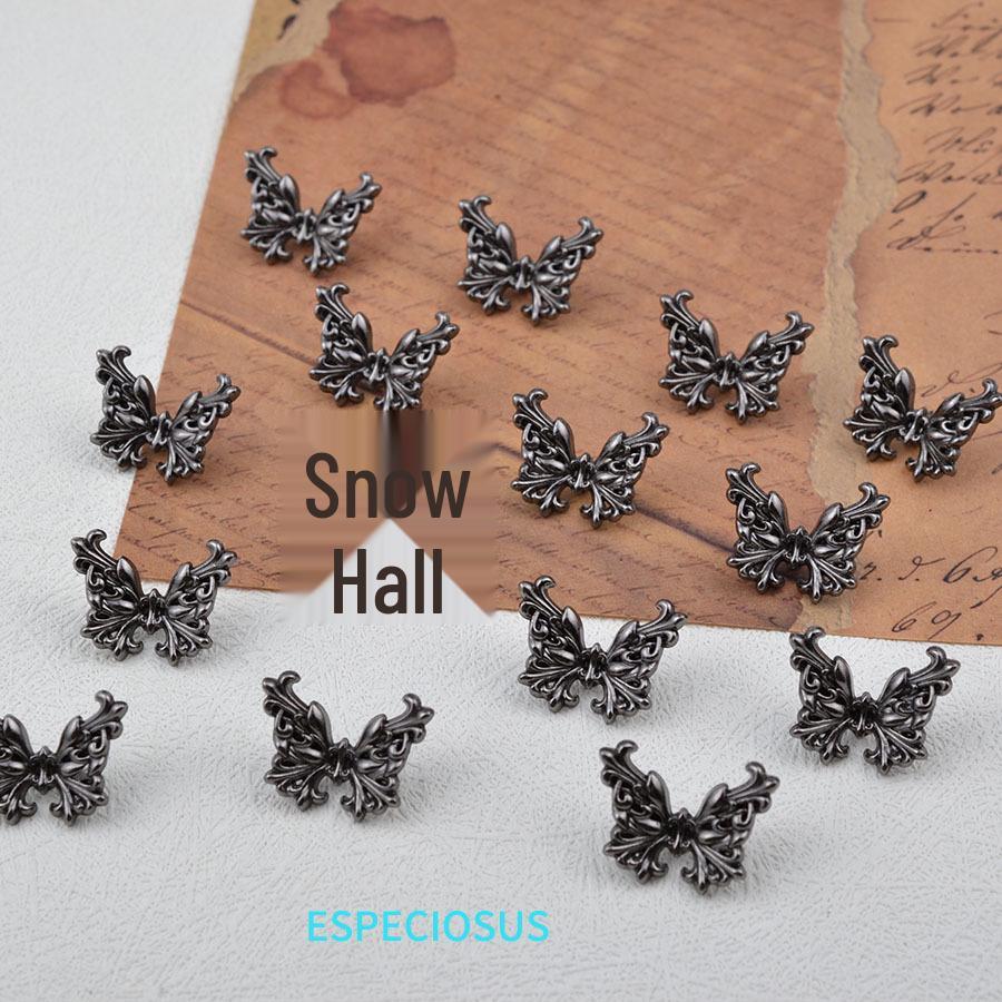 Посеребренный 3D браслет из бусин-бабочек, металлические разделители для DIY