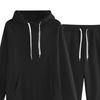 2 Pcs/Set Women Hoodie Pants Suit Solid Color Plush Long Sleeves Thick