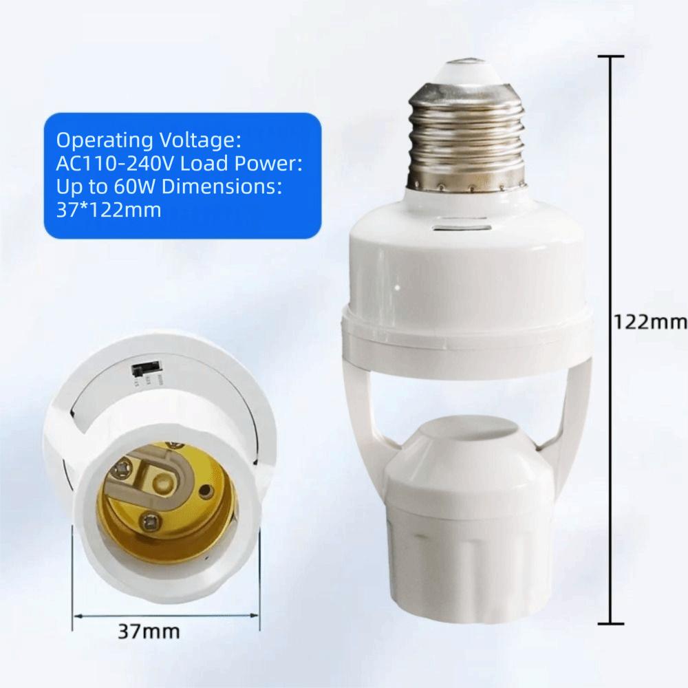 Motion Sensor Smart Light Bulb Holder E27 Socket E27 Adapter for E27 Bulbs Basement Lighting