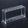 Transparent 16.7*8*3cm Clear Plastic Test Tube Stand Burette Shelf Test Tube Rack Test Tube Holder