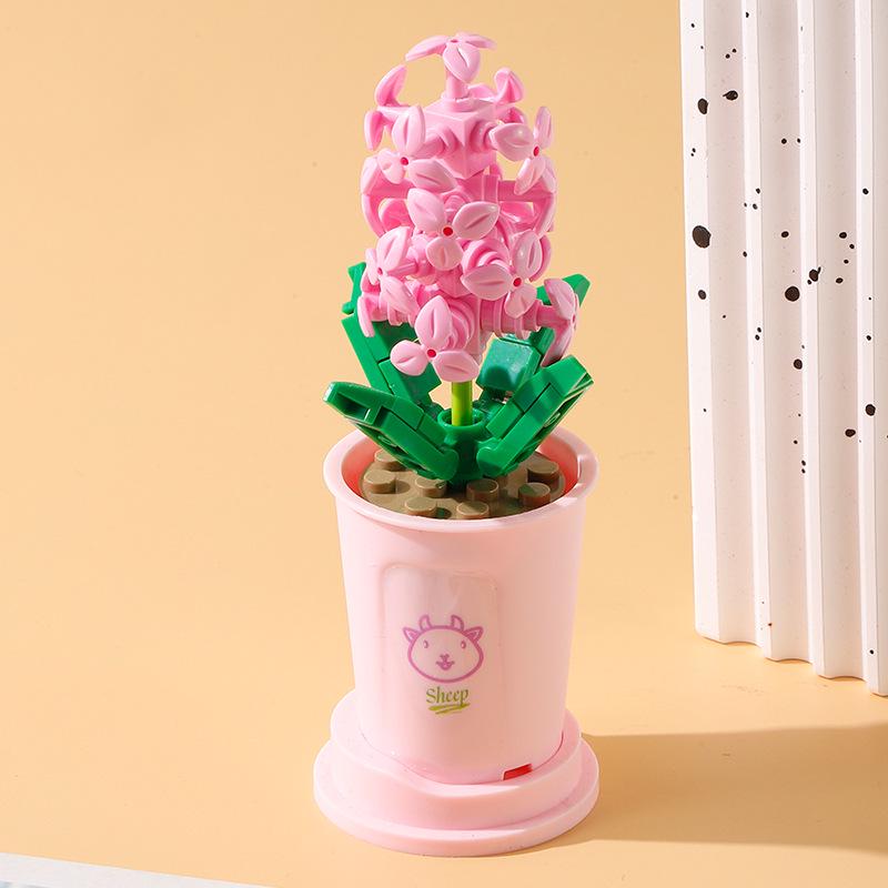 Совместимые строительные блоки: Букет комнатных растений с цветами и суккулентами от Lele Brothers - Детские игрушки и уличный киоск для женщин