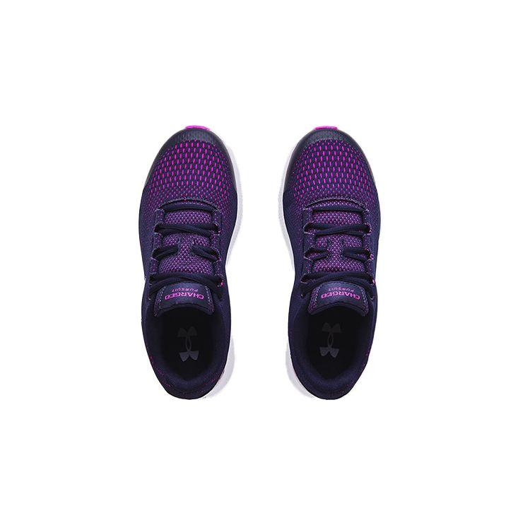 Under Armour Charged GS Soft Comfortable Low Top Kids Running Shoes Kids Running Shoes Purple 3022860-404