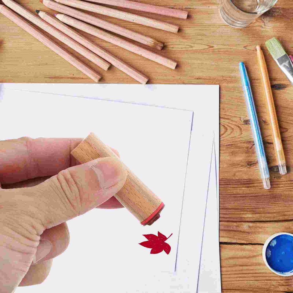 4 шт. Деревянные штампы Декор для скрапбукинга Штампы для скрапбукинга для ведения дневника Винтажные принадлежности для DIY Дом