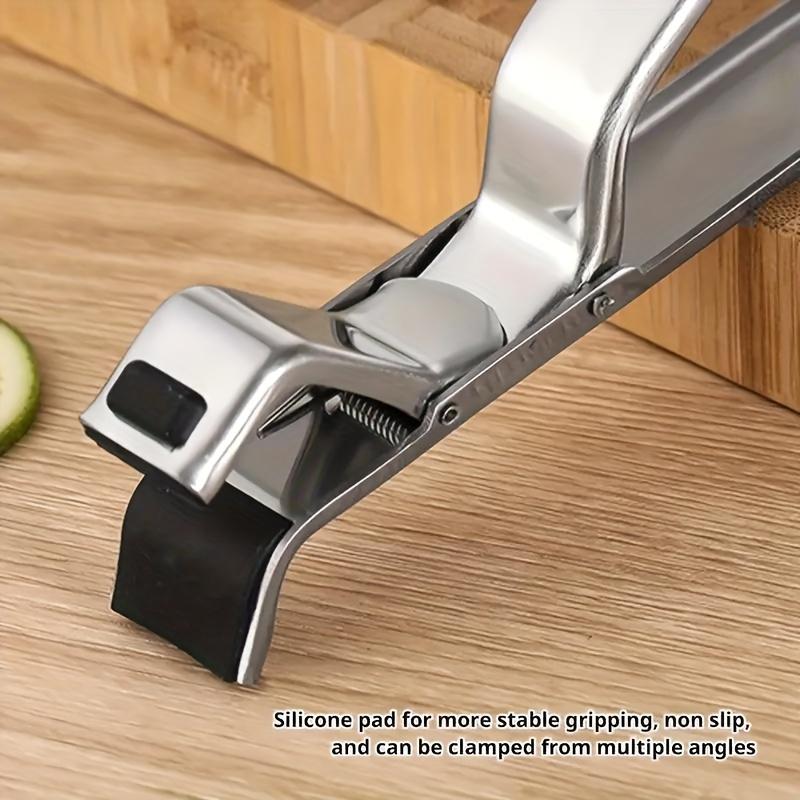 Stainless Steel HeatGuard - 1pc Anti-Scalding Kitchen Gadget, Safe Lifting Pot Holder Tongs for Serving Hot Dishes - Home Cooking Accessory