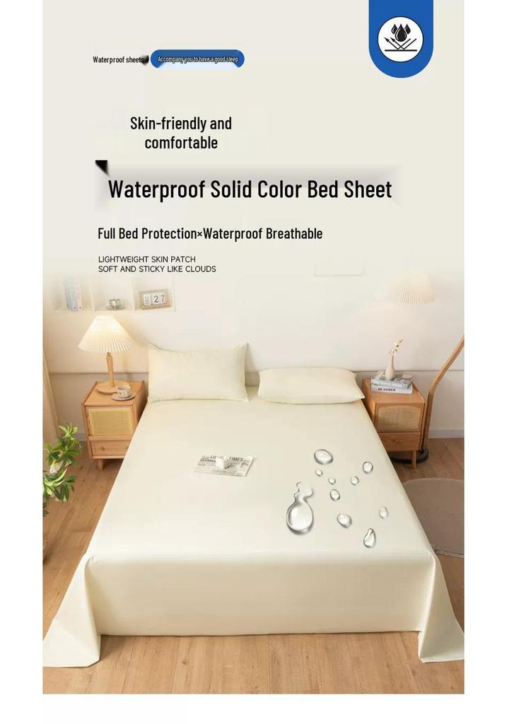 2026 Waterproof, Stain-Proof Bed Sheet for Elderly, Babies, and Pets - Leak-Proof, Single Duvet, Machine Washable