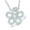 [L7405] - Silver Necklace 'Flora' Silver White (rhodium-plated) - 12 Mm