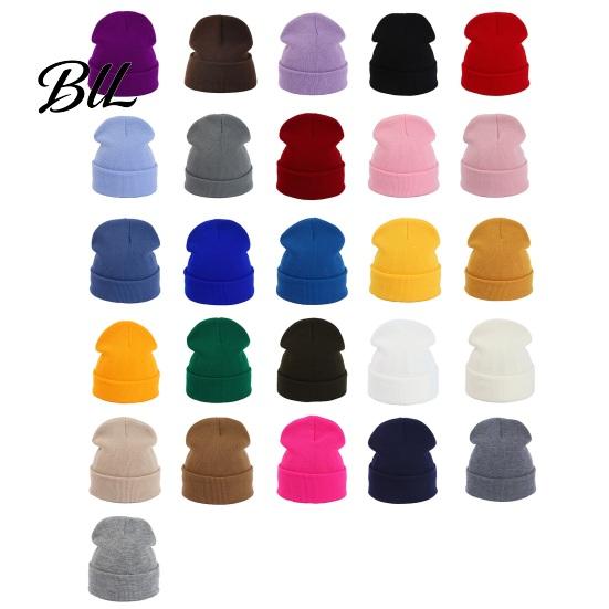 Casual Autumn Winter Headwear Unisex Solid Color Knit Beanies, Classic Slouchy Skull Cap for Winter, Warm Head Protection Gear Men Women, Soft Thermal