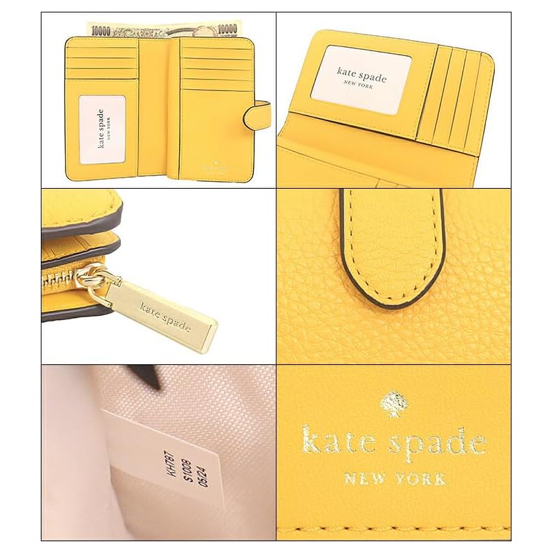 [Kate Spade] kate spade Wallet (bi-fold wallet) KH787 Daffadil Lena Pebbled leather medium compact bifold wallet ladies [Outlet product] [brand]