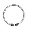 S999 Foot Silver Bracelet Women's Lotus Heart Sutra Lucky Retro Ethnic Style Open Solid Round Bar Lotus Bracelet Children