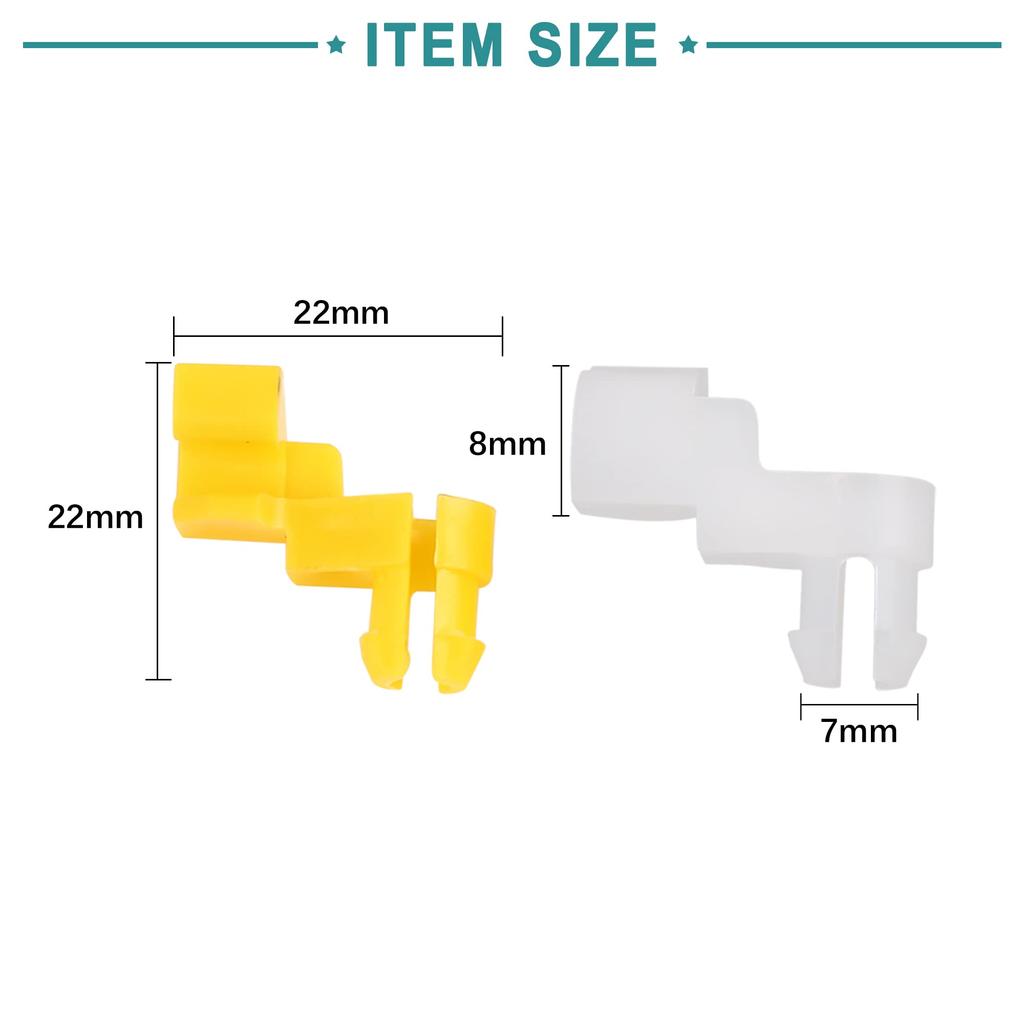 ACROPIX Bumper Fender Retainer Fasteners Door Lock Rod Clips for Toyota Camry White Yellow 5 Sets