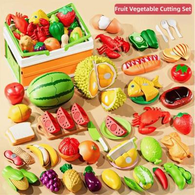 Simulated Children Fruit Cutting Toy Apple Pretend Play Kitchen Toy Birthday Gift