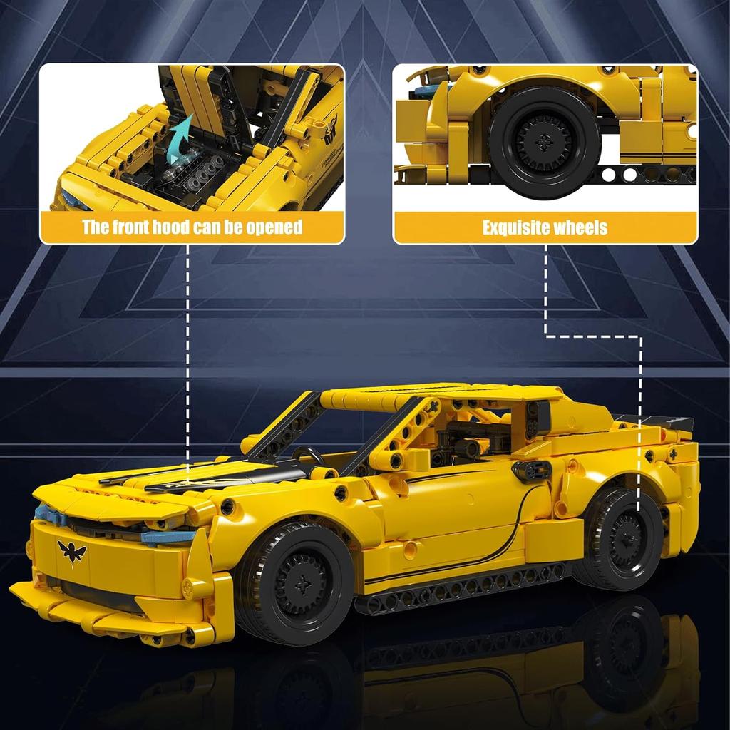 MOULD KING Challenger SRT Hellcat Super Car Block Set Pullable Car Block Set Adult and Children's Building Toys 8+