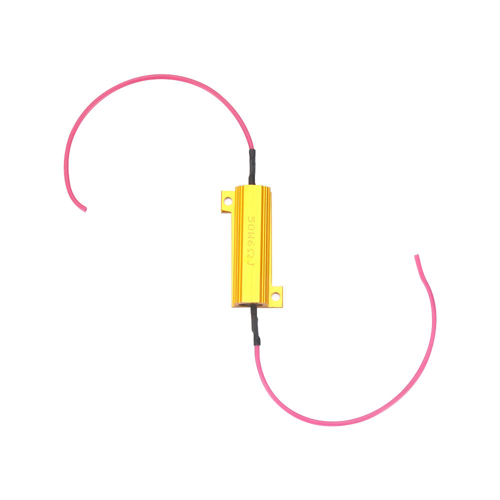 50 Вт 6 Ом Нагрузочный резистор Светодиод Ошибка Сопротивление проводки Фара Нагрузочный резистор Сигнал поворота Противотуманные фары Декодирование Автомобильный внутренний кабель