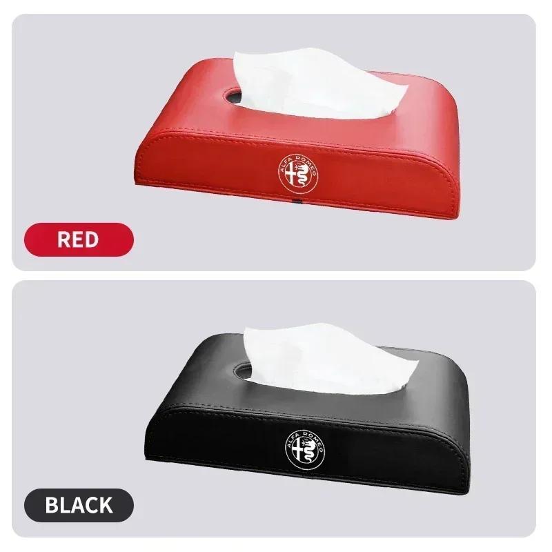 Car Stickers For Alfa Romeo Car Tissue Box Holder Center Console Armrest Napkin Box For Alfa Romeo Sportiva Giulia Giulietta 159
