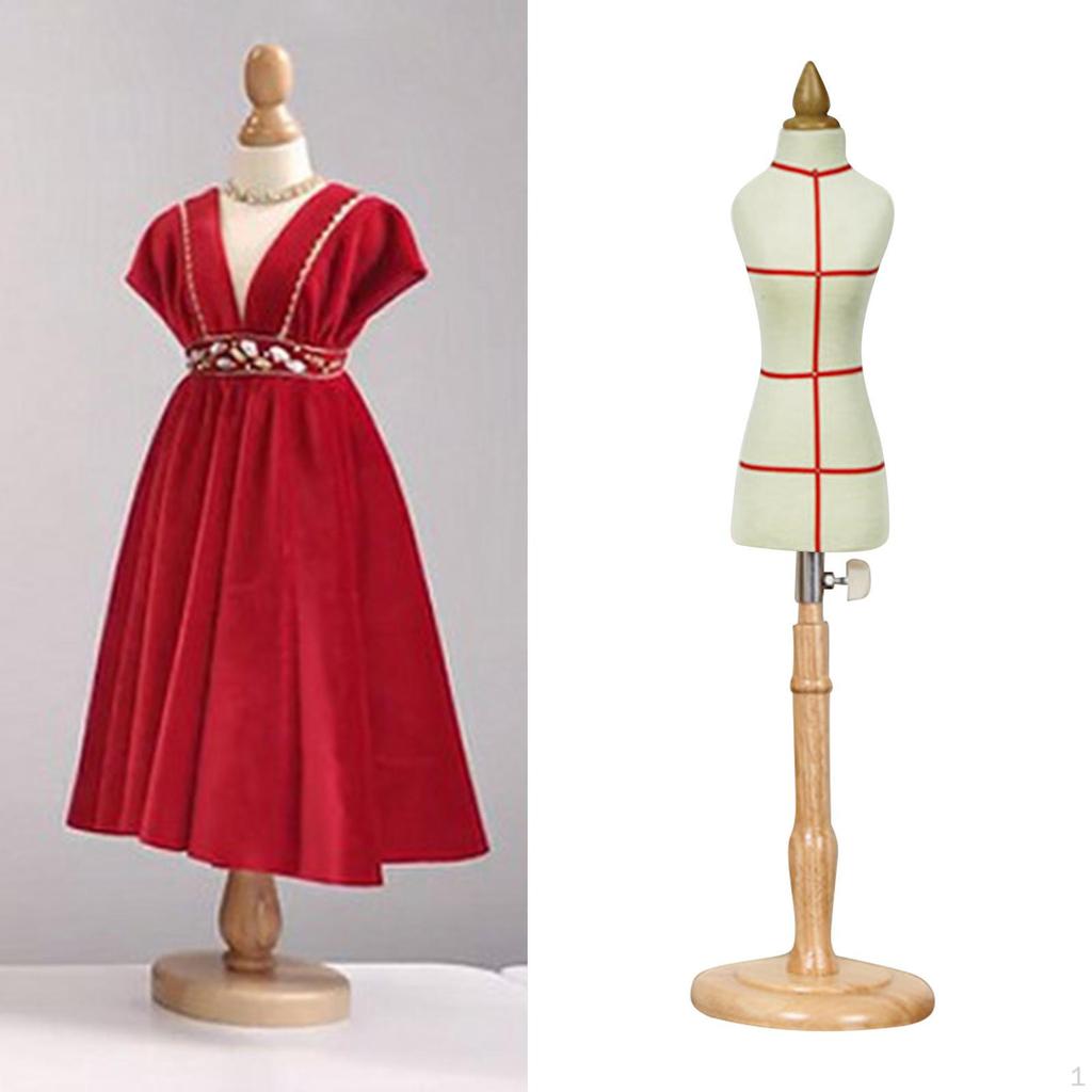 Doll Dress Display Holder Model Tailor Stand for Dollhouse Accessories Mini Size