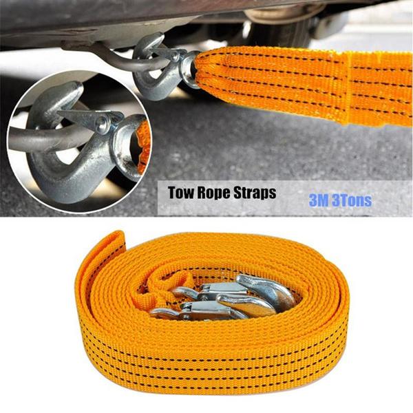Универсальный автомобильный буксирный ремень 3М для тяжелых условий эксплуатации, буксирный трос для прицепа, высокая прочность с предохранительными крюками