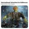 Хэллоуин Зомби Кол Красные Светящиеся Глаза Зеленоликая Фигура Рваная Ткань Садовое Украшение