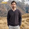 JEEP Men's Waffle-Knit Faux Two-Piece Collar Sweatshirt