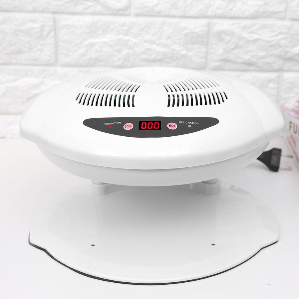 Hot & Cold Air Nail Dryer Warm Cool Nail Polis Drying Fan Manicure Tool White