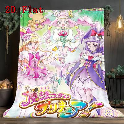 Witchy Pretty Cure 2D Flat Pattern Flannel Blanket High Quality All Seasons Warmth and Comfort Perfect for Christmas Gifts.DMT0925210