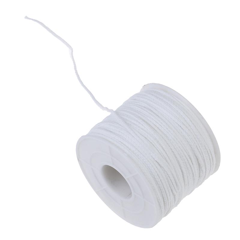 61 м хлопчатобумажная оплетка для свечей, катушка с фитилем, без дыма, принадлежности для масляных ламп своими руками
