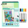 Creative Hobby Kit for Stress Relief Trace-By-Groove Guided Coloring Book, Clear Artistic Printing with 20 Decorative Mindful Relaxation Scenes