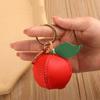 Persimmon DIY Material Package Keyring Pear Leather Keychain Trendy Fruit Bag Pendant Women