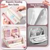 Multi-layer Magnetic Standing Pencil Case Portable Stationery Bag Polka Dot Pen Bag  Students