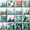 Creative Home Foliage Succulent Pillowcase Green Flower Leaves Car Cushion Cover