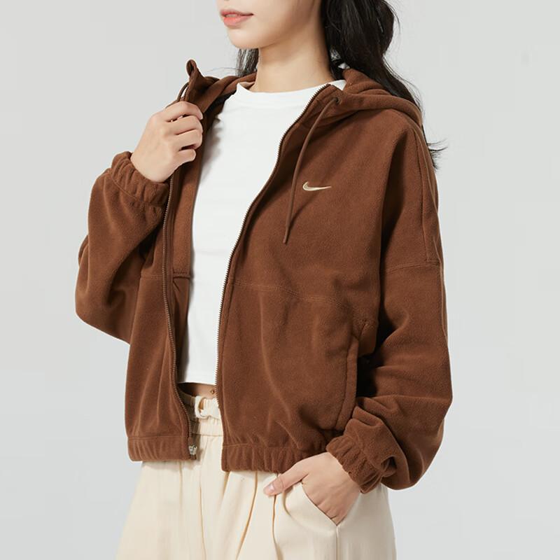 Nike Женская куртка для тренировок на открытом воздухе, коричневая, HQ4878259