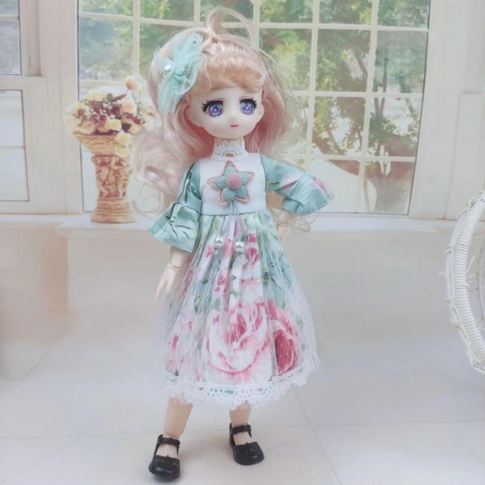 Одежда для куклы BJD 1/6 Милое платье Юбка Головной убор 30 см Кукла-принцесса Повседневный костюм Наряд Аксессуары для куклы Игрушка для DIY для девочки Подарки