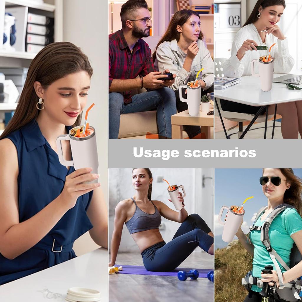 Cup 2-in-1 Drink Separator Silicone Liner,Compatible With Stanly Cup 40 Oz, Stanly Accessory, Reusable Liner For Party