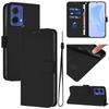 For Motorola Moto G85 5G Case Solid Color Wallet Leather Phone Cover with Strap