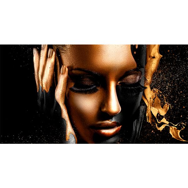 Black Gold Nude African Art Woman Oil Painting On Canvas Posters and Prints Scandinavian Wall Picture for Living Room No Frame