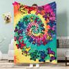Album G-Grateful D-Dead band Throw Lightweight 240g Flannel Blanket Soft Skin-friendly for Summer Cooling