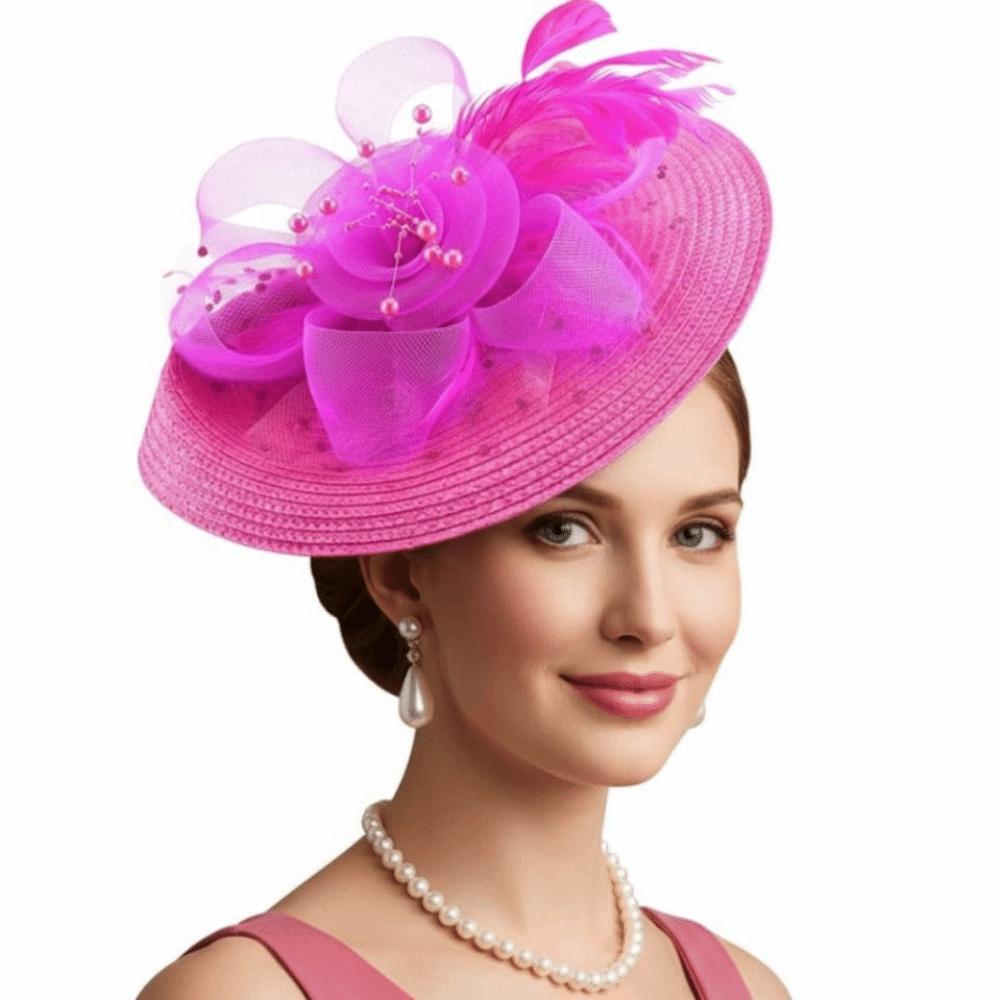 Elegant Vintage Fascinator Hat Sweet Masquerade Hair Band Party Bride Headdress Wedding