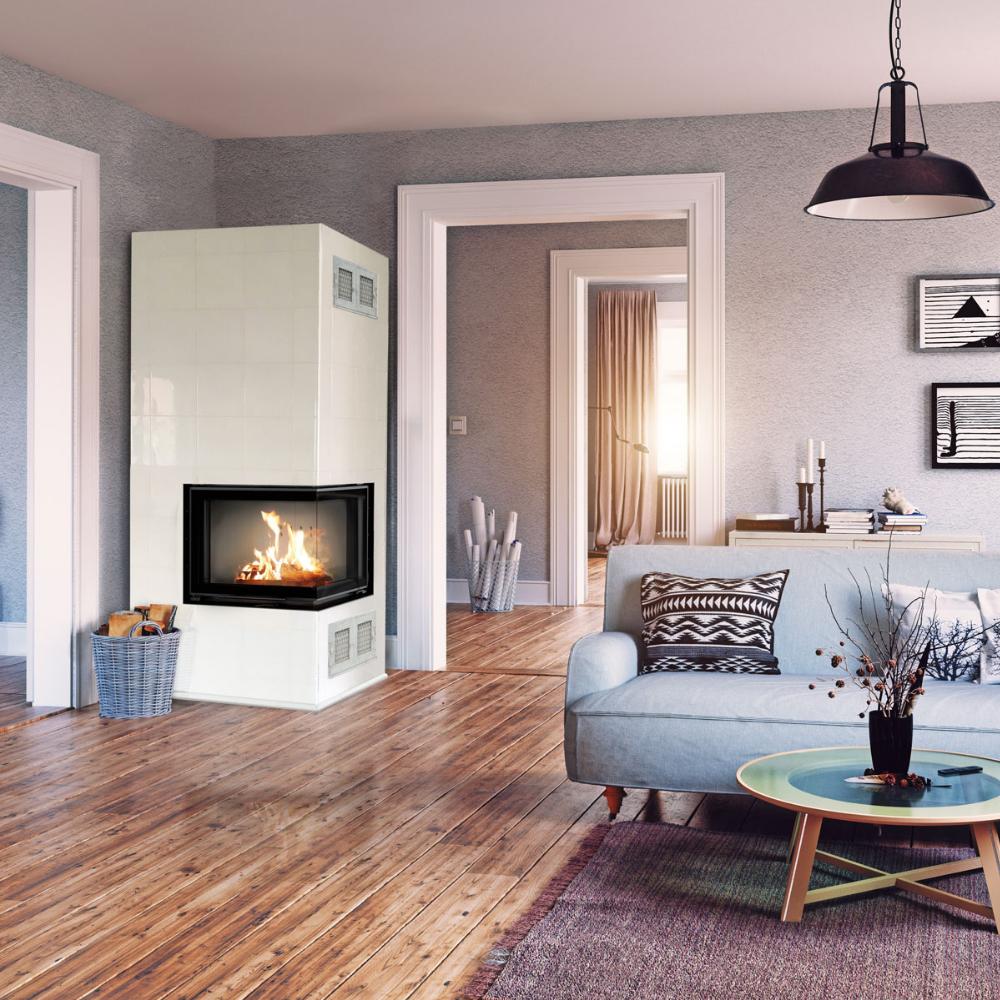 Steel fireplace KRATKI VNL 700/480 12 kW Ø 200 Lift-up