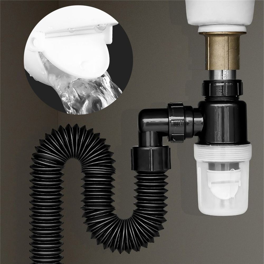Аксессуары для домашней кухни Сливная труба для умывальника Канализационная труба Сифон Дезодорирующий сетчатый фильтр Шланг для раковины